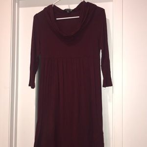 Maroon Scoop Neck Dress